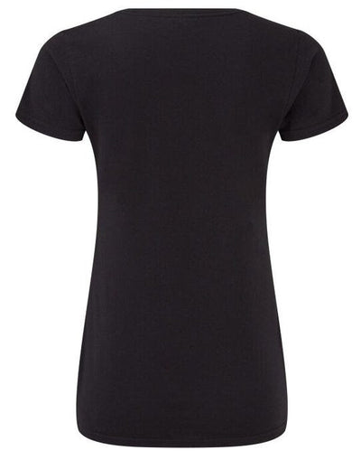 Fruit Of The Loom 61444 FOTL Ladies Iconic 150 V-Neck T - Black