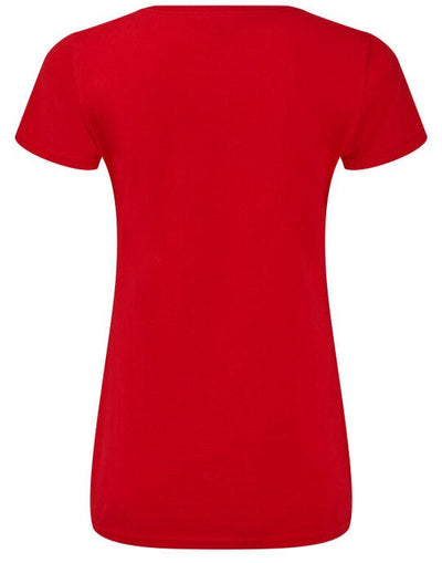 Fruit Of The Loom 61444 FOTL Ladies Iconic 150 V-Neck T - Red