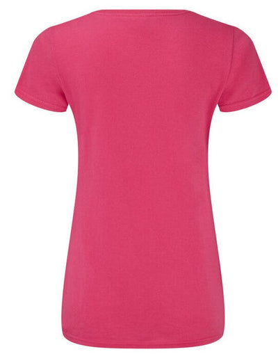 Fruit Of The Loom 61444 FOTL Ladies Iconic 150 V-Neck T - Fuchsia
