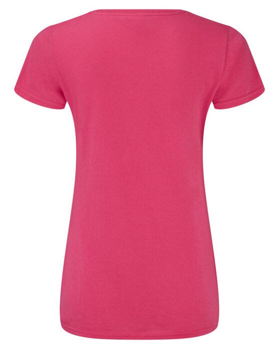 Fruit Of The Loom 61444 FOTL Ladies Iconic 150 V-Neck T - Fuchsia
