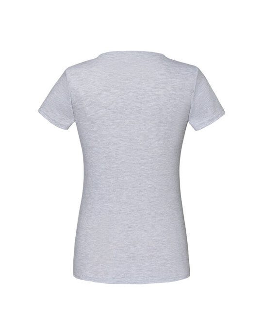 Fruit Of The Loom 61444 FOTL Ladies Iconic 150 V-Neck T - Heather Grey