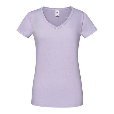 Fruit Of The Loom 61444 FOTL Ladies Iconic 150 V-Neck T - Soft Lavender
