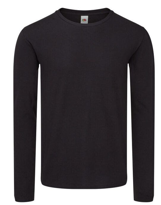 Fruit Of The Loom 61446 FOTL Iconic 150 Long Sleeve T - Black