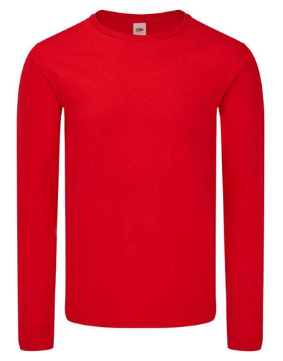 Fruit Of The Loom 61446 FOTL Iconic 150 Long Sleeve T - Red