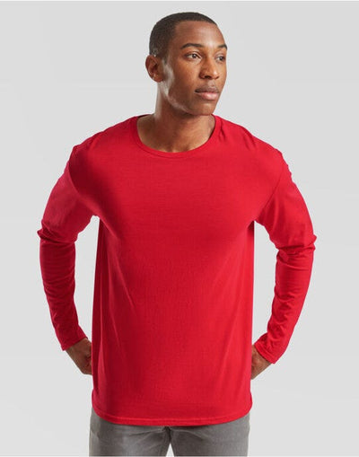Fruit Of The Loom 61446 FOTL Iconic 150 Long Sleeve T - Red