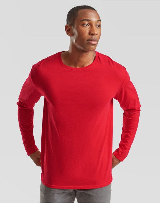 Fruit Of The Loom 61446 FOTL Iconic 150 Long Sleeve T - Red