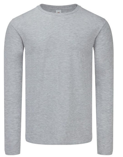 Fruit Of The Loom 61446 FOTL Iconic 150 Long Sleeve T - Heather Grey