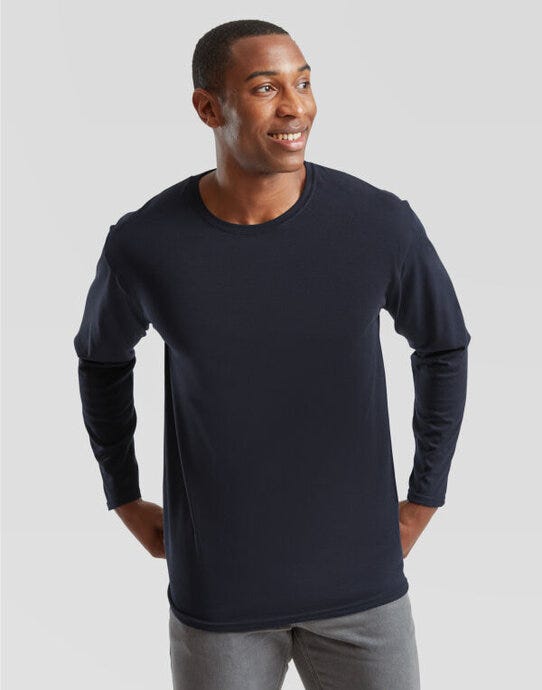 Fruit Of The Loom 61446 FOTL Iconic 150 Long Sleeve T - Deep Navy