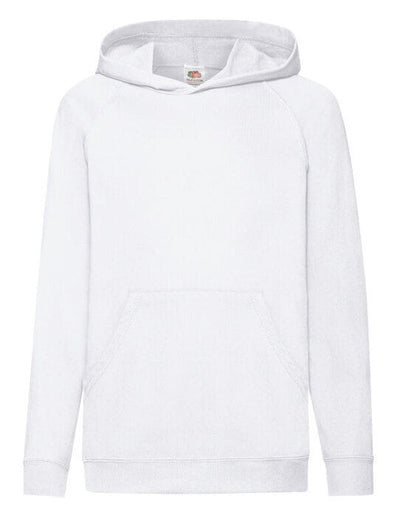 Fruit Of The Loom 62009 FOTL Kids Lightweight Hooded Sweat - White