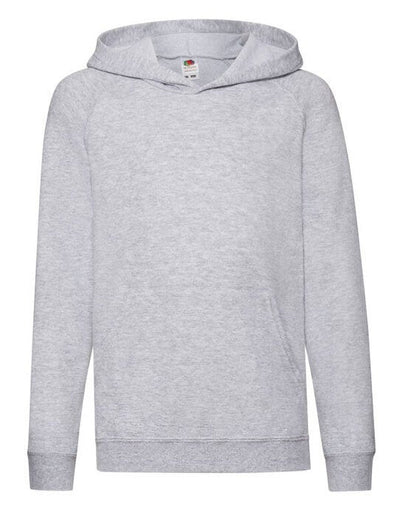 Fruit Of The Loom 62009 FOTL Kids Lightweight Hooded Sweat - Heather Grey