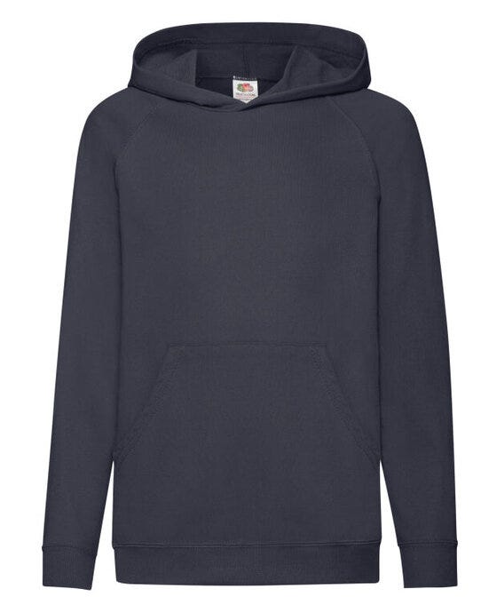Fruit Of The Loom 62009 FOTL Kids Lightweight Hooded Sweat - Deep Navy