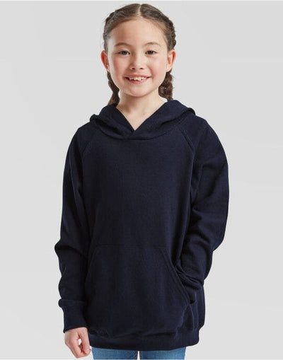 Fruit Of The Loom 62009 FOTL Kids Lightweight Hooded Sweat - Deep Navy