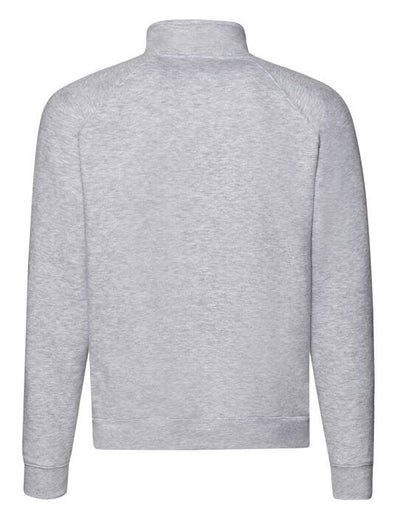 Fruit Of The Loom 62032 FOTL Mens Premium Zip Neck Sweat - Heather Grey