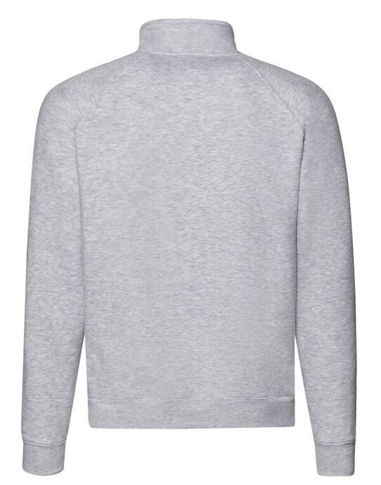 Fruit Of The Loom 62032 FOTL Mens Premium Zip Neck Sweat - Heather Grey