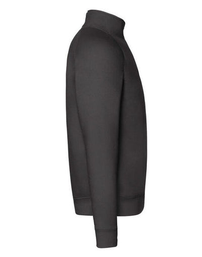 Fruit Of The Loom 62032 FOTL Mens Premium Zip Neck Sweat - Black
