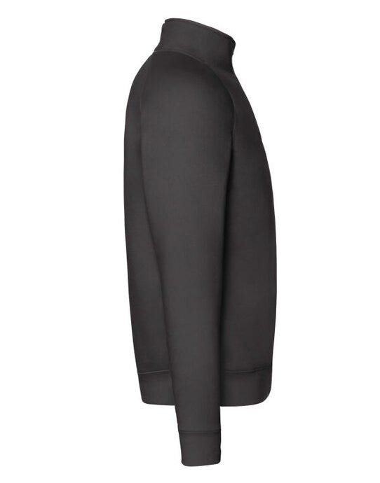 Fruit Of The Loom 62032 FOTL Mens Premium Zip Neck Sweat - Black