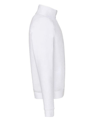 Fruit Of The Loom 62032 FOTL Mens Premium Zip Neck Sweat - White