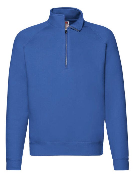 Fruit Of The Loom 62032 FOTL Mens Premium Zip Neck Sweat - Royal