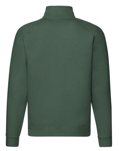 Fruit Of The Loom 62032 FOTL Mens Premium Zip Neck Sweat - Bottle Green