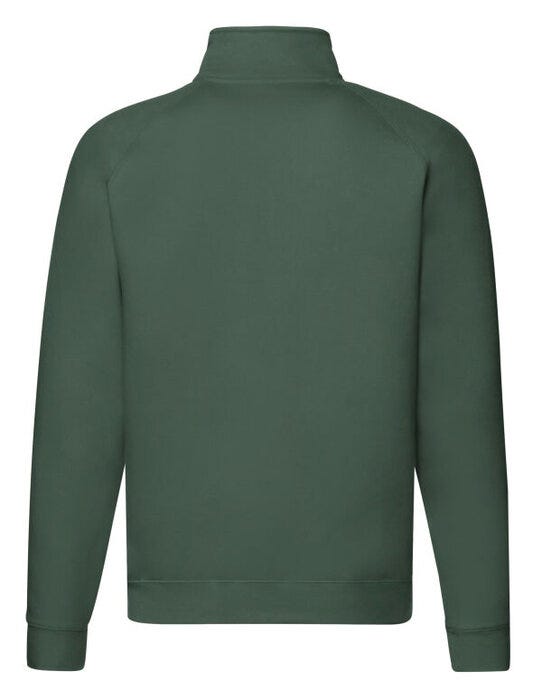Fruit Of The Loom 62032 FOTL Mens Premium Zip Neck Sweat - Bottle Green