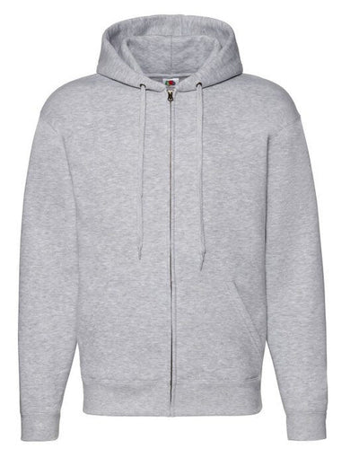 Fruit Of The Loom 62034 FOTL Mens Premium Hooded Sweat Jkt - Heather Grey