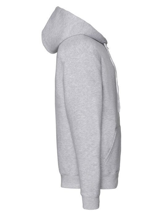 Fruit Of The Loom 62034 FOTL Mens Premium Hooded Sweat Jkt - Heather Grey