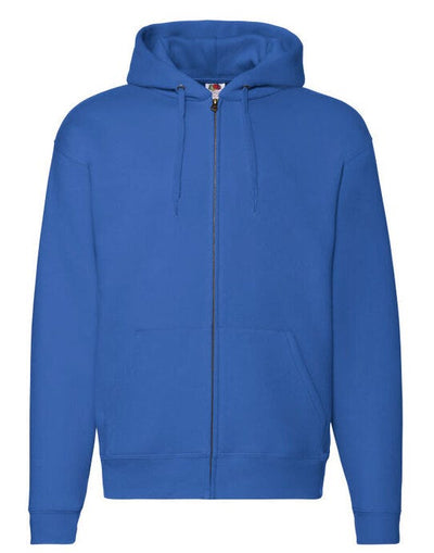 Fruit Of The Loom 62034 FOTL Mens Premium Hooded Sweat Jkt - Royal