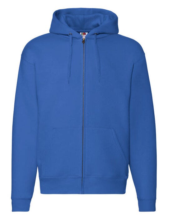 Fruit Of The Loom 62034 FOTL Mens Premium Hooded Sweat Jkt - Royal