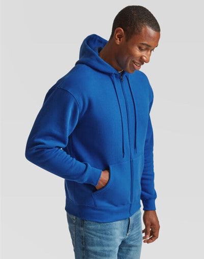 Fruit Of The Loom 62034 FOTL Mens Premium Hooded Sweat Jkt - Royal