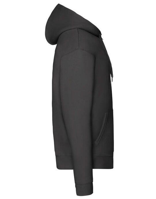 Fruit Of The Loom 62034 FOTL Mens Premium Hooded Sweat Jkt - Black