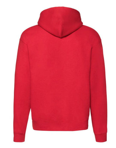 Fruit Of The Loom 62034 FOTL Mens Premium Hooded Sweat Jkt - Red