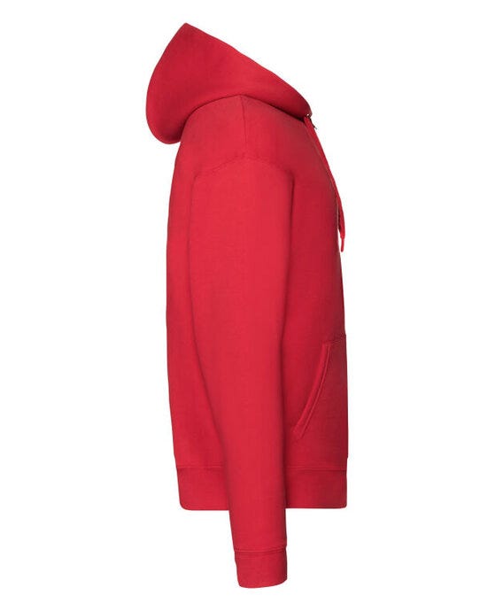 Fruit Of The Loom 62034 FOTL Mens Premium Hooded Sweat Jkt - Red