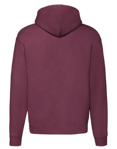 Fruit Of The Loom 62034 FOTL Mens Premium Hooded Sweat Jkt - Burgundy