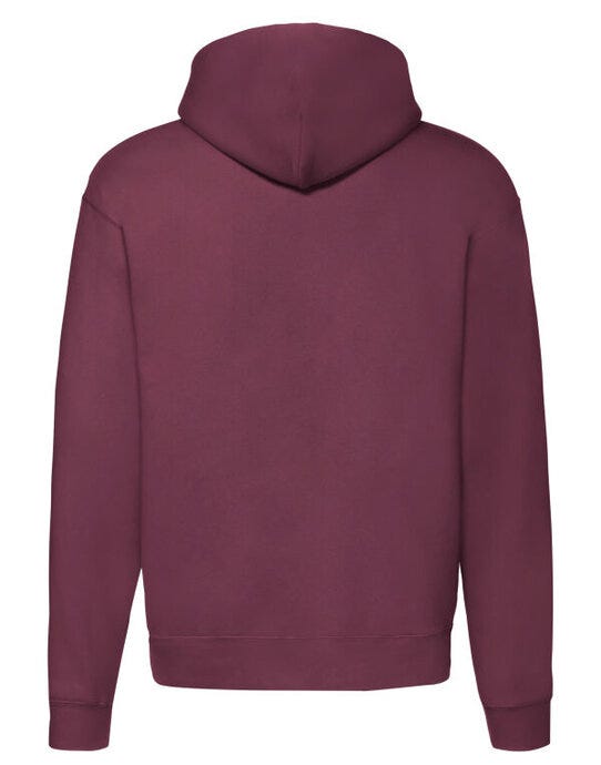 Fruit Of The Loom 62034 FOTL Mens Premium Hooded Sweat Jkt - Burgundy