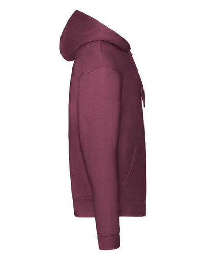 Fruit Of The Loom 62034 FOTL Mens Premium Hooded Sweat Jkt - Burgundy