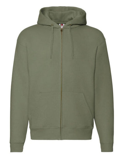 Fruit Of The Loom 62034 FOTL Mens Premium Hooded Sweat Jkt - Classic Olive