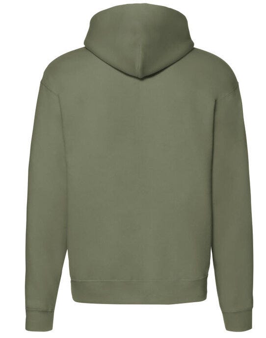 Fruit Of The Loom 62034 FOTL Mens Premium Hooded Sweat Jkt - Classic Olive