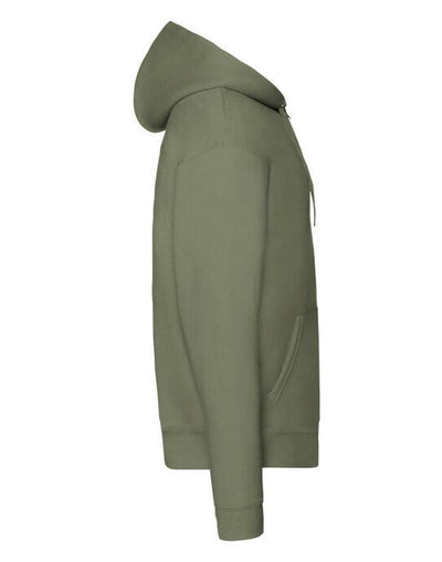Fruit Of The Loom 62034 FOTL Mens Premium Hooded Sweat Jkt - Classic Olive