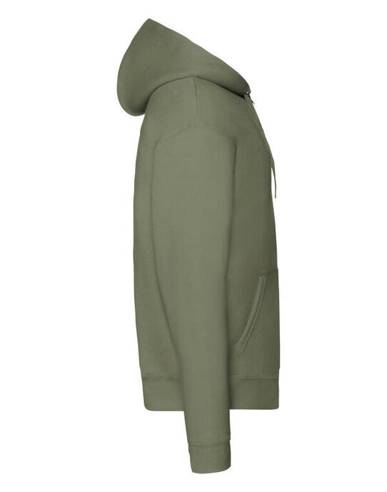Fruit Of The Loom 62034 FOTL Mens Premium Hooded Sweat Jkt - Classic Olive