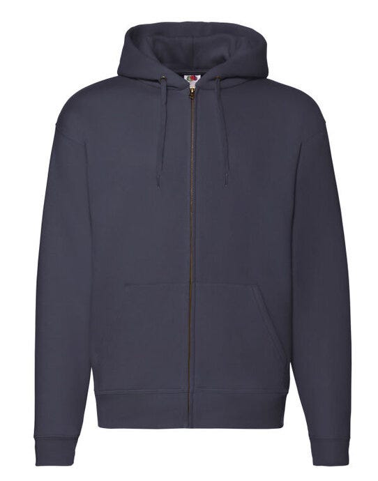 Fruit Of The Loom 62034 FOTL Mens Premium Hooded Sweat Jkt - Deep Navy