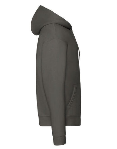 Fruit Of The Loom 62034 FOTL Mens Premium Hooded Sweat Jkt - Charcoal