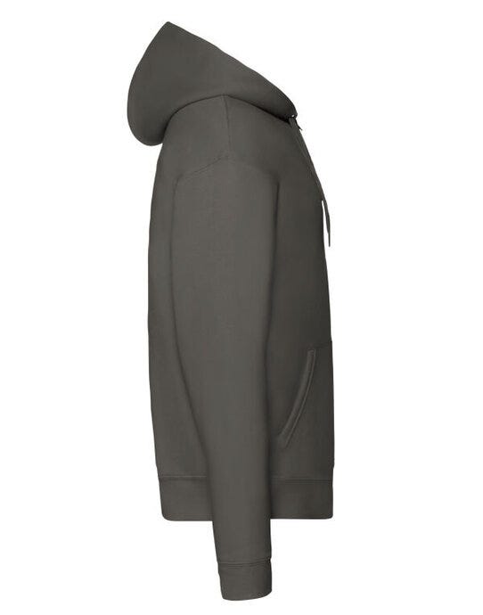 Fruit Of The Loom 62034 FOTL Mens Premium Hooded Sweat Jkt - Charcoal