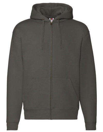 Fruit Of The Loom 62034 FOTL Mens Premium Hooded Sweat Jkt - Charcoal
