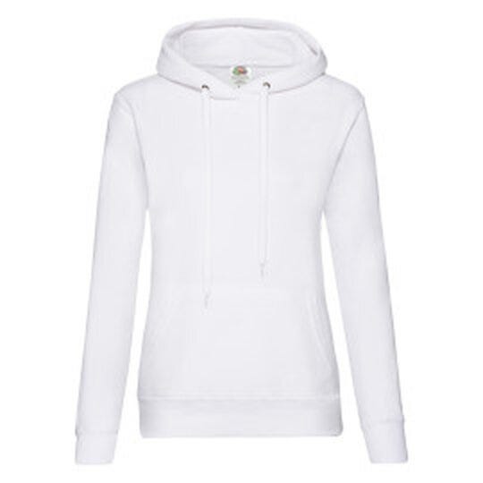 Fruit Of The Loom 62038 FOTL Ladies Classic Hooded Sweat - White