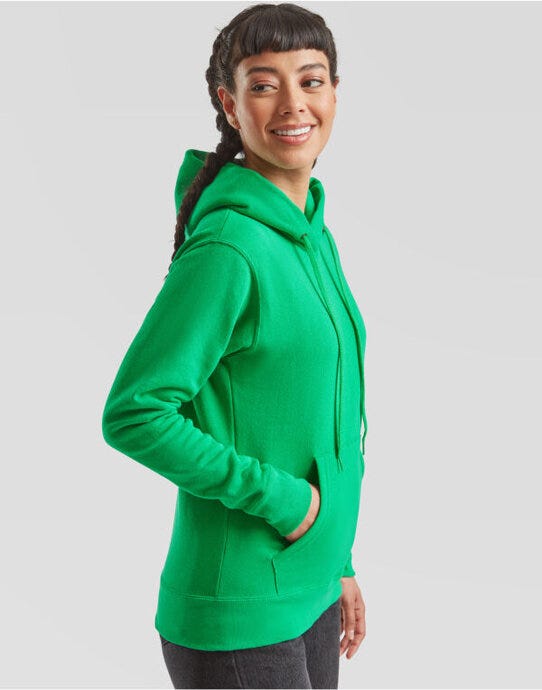 Fruit Of The Loom 62038 FOTL Ladies Classic Hooded Sweat - Kelly Green