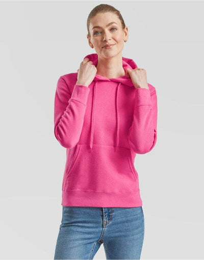 Fruit Of The Loom 62038 FOTL Ladies Classic Hooded Sweat - Fuchsia