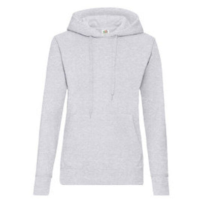 Fruit Of The Loom 62038 FOTL Ladies Classic Hooded Sweat - Heather Grey