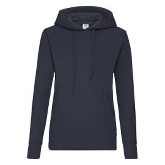 Fruit Of The Loom 62038 FOTL Ladies Classic Hooded Sweat - Deep Navy