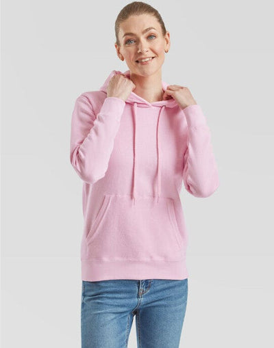 Fruit Of The Loom 62038 FOTL Ladies Classic Hooded Sweat - Light Pink