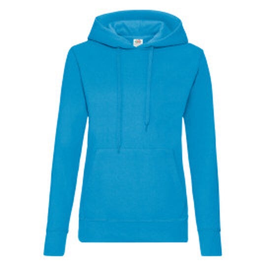 Fruit Of The Loom 62038 FOTL Ladies Classic Hooded Sweat - Azure Blue
